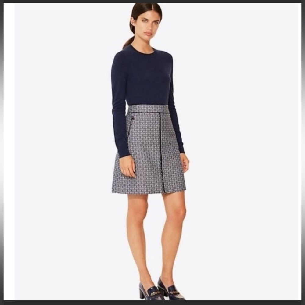 Tory Burch Chaumont Jacquard Skirt NWT